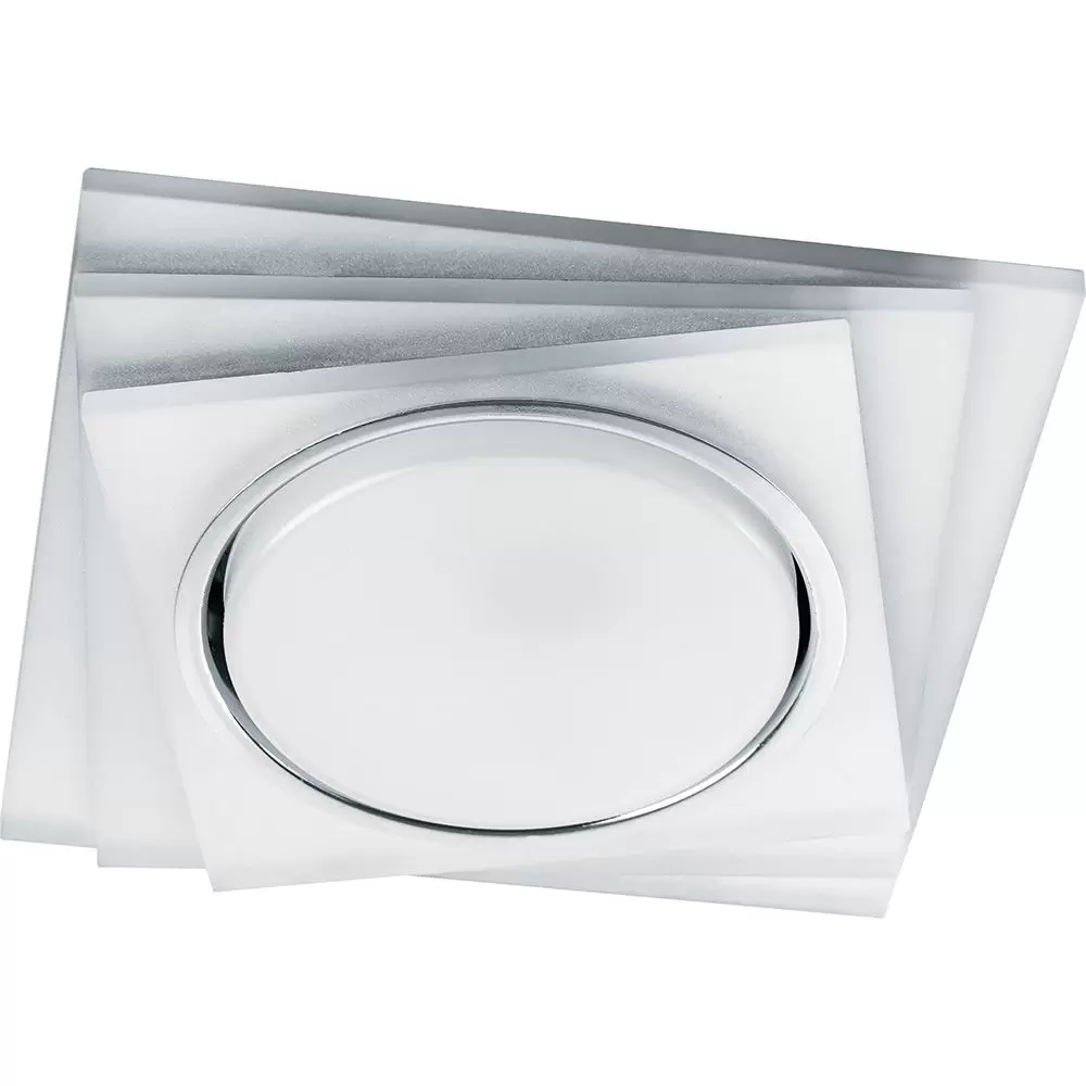 Светильник встраиваемый Feron CD5023 с белой LED подсветкой GX53 прозрачный