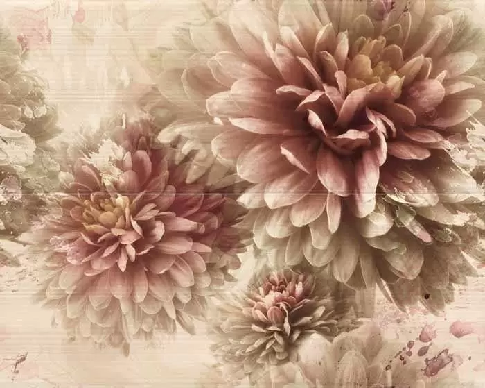Панно настенное Azulejos Alcor Lugano Decor Floral Nude 2pz