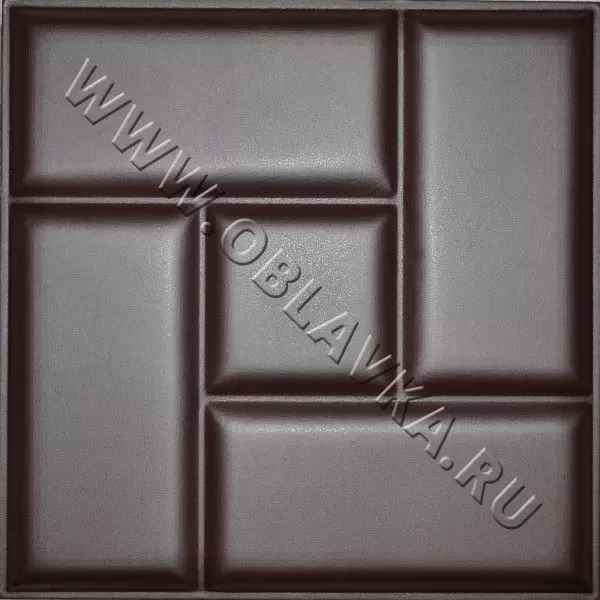 3D стеновая панель Остин; Цвет: Polo chocolate, Размер, мм: 400х400