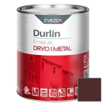 Эмаль по дереву и металлу Zvezda Durlin Emajl za Drvo I Metal коричневый 5 л