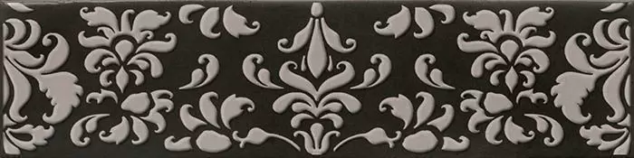 Керамическая плитка OPAL Decor Coquet Black Декор 7,5x30