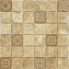 Мозаика LeeDo - Art Stone Art Emperador Light матовая 30х30х0,8 см (чип 48х48х8 мм) (Art Emperador Light MAT 48x48x8)