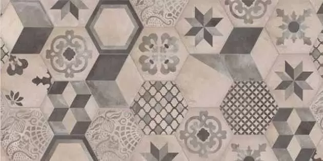 Керамогранит Marca Corona Terra Mix Decori esagono Vers. F