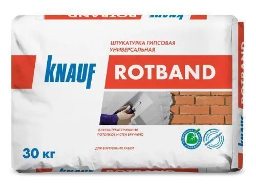 Универсальная гипсовая штукатурка Кнауф Ротбанд (Knauf Rotband), cерый, уп. 30 кг