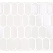 Мозаика LeeDo - Crayon White glos 27,8x30,4x0,8 см (чип 38x76x8 мм) керамическая глазурованная глянцевая (Crayon White glos 38x76x8)