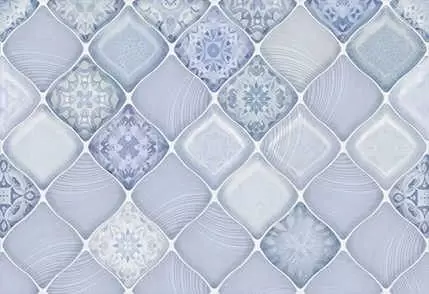 Плитка настенная Alma Ceramica Morela Голубая Пэчворк 1