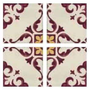 Керамическая плитка 8333 Jolie Ivoire Purple Trama Декор-комп 10x10