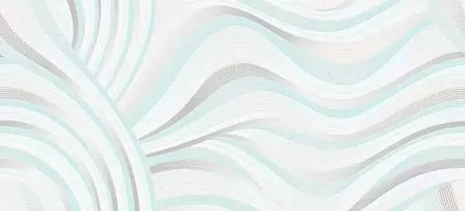 Декор настенный Cersanit Tiffany blue Вставка белый волна