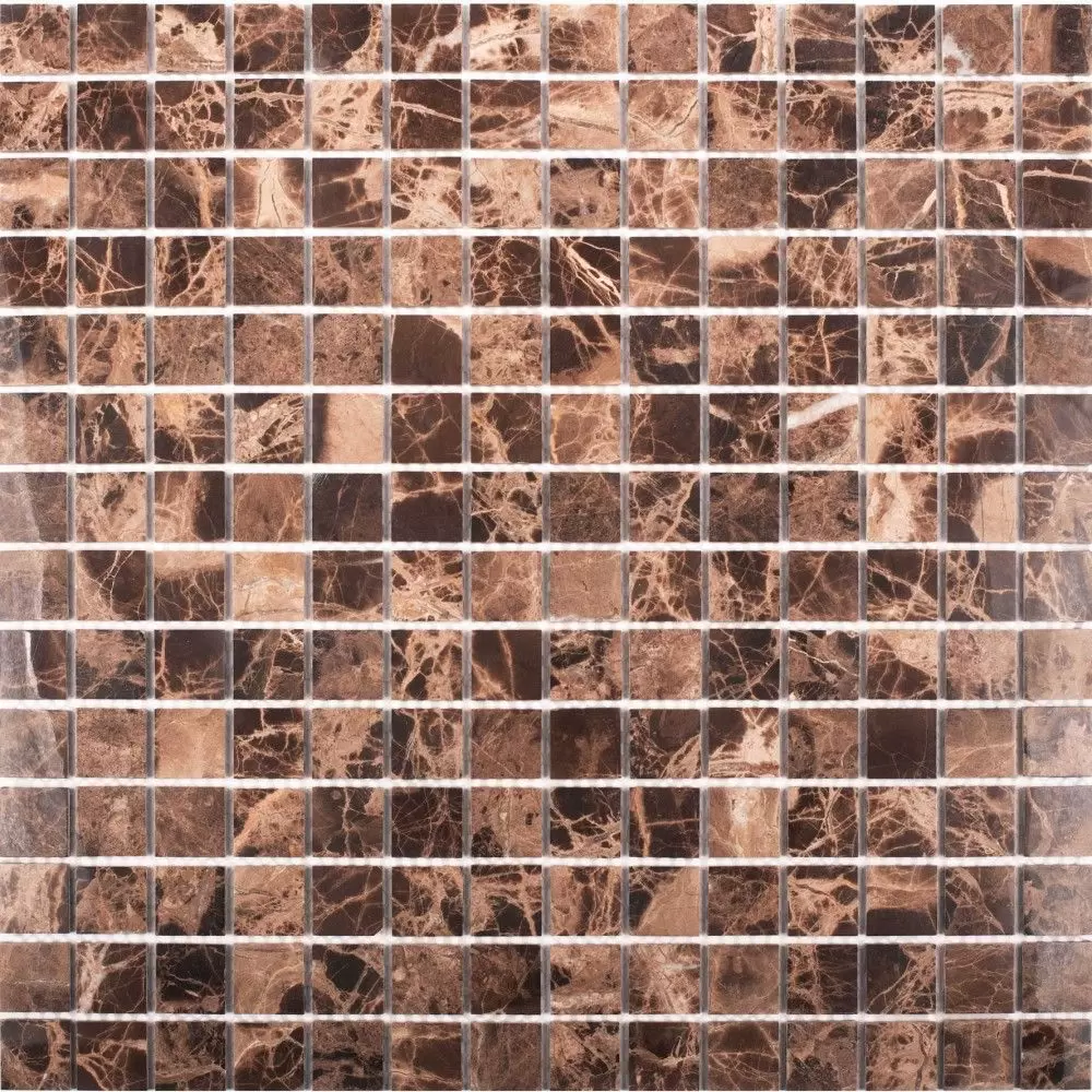 Мозаика Starmosaic Wild Stone мраморная мозаика Dark Emperador Polished 20x20
