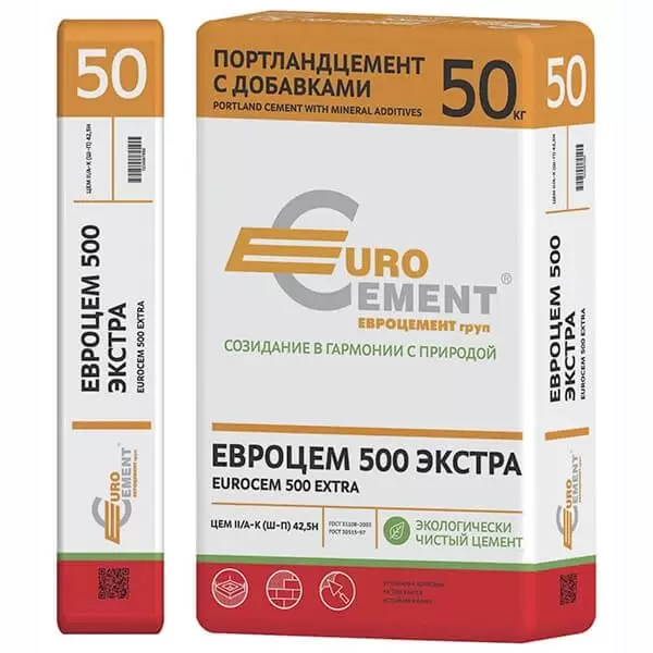 Цемент Евроцемент Экстра М500 Д-20 50 кг