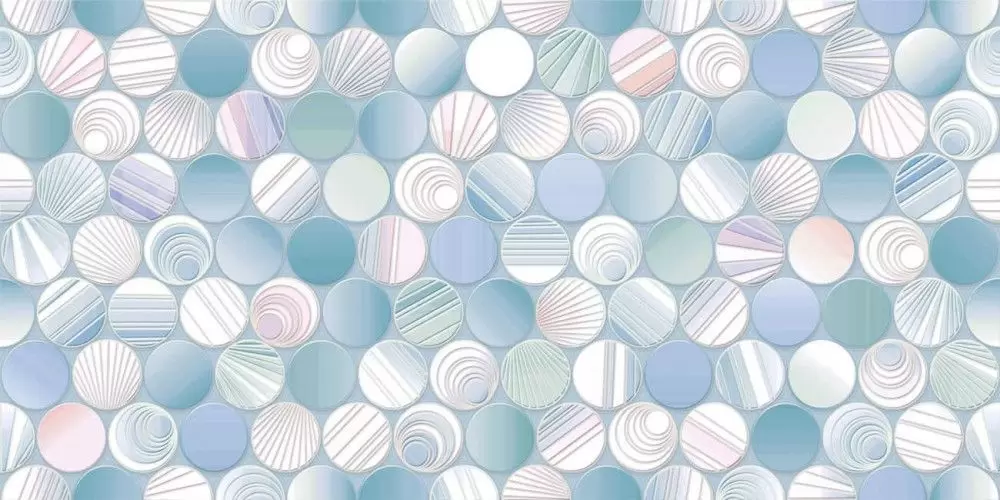 Плитка настенная Alma Ceramica Bolle Сине-белый 1