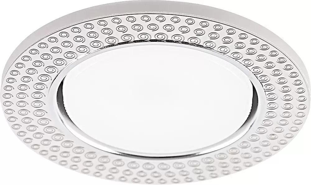 Светильник встраиваемый Feron CD4029 с белой LED подсветкой GX53 прозрачный хром