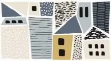 Панно настенное LB-Ceramics Копенгаген Панно Домики компл. из 2-х пл.