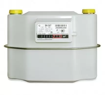 Бытовой диафрагменный счётчик газа Elster BK G10 250 mm