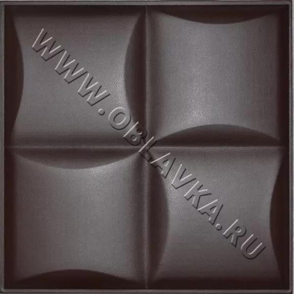 3D стеновая панель Спарта; Цвет: Polo grey, Размер, мм: 400х400