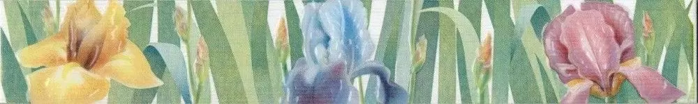 Бордюр настенный PiezaROSA Fiori Cen. Ирисы
