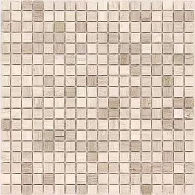 Мозаика Caramelle Mosaic Pietrine Travertino Silver POL 15x15x4