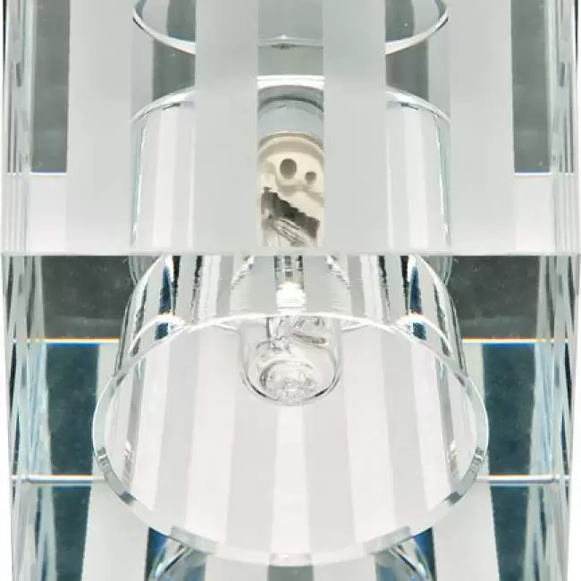 Светильник встраиваемый Feron DL174 JCD9 35W с прозрачным- матовым стеклом, хром