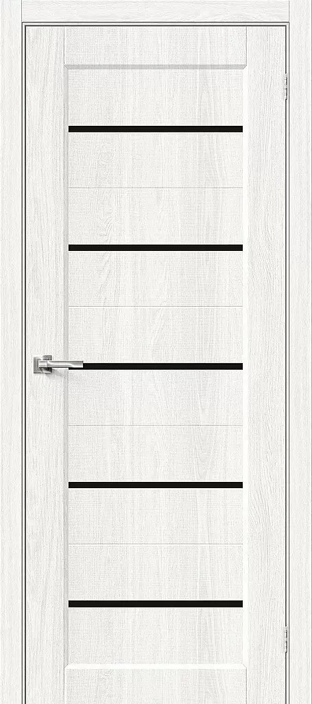 Дверь экошпон "Мода-22 Black Line" White Dreamline